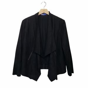 Rustic Royals Womens Large Black Waterfall Blazer Jacket